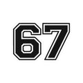 67 Sticker – College